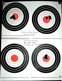 photo of targets shot with the rifle